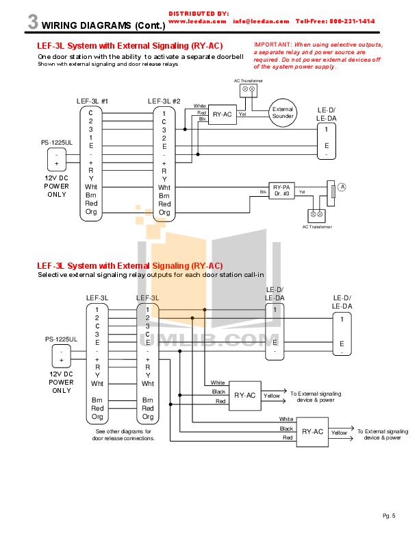 aiphone lef 3 wiring diagram